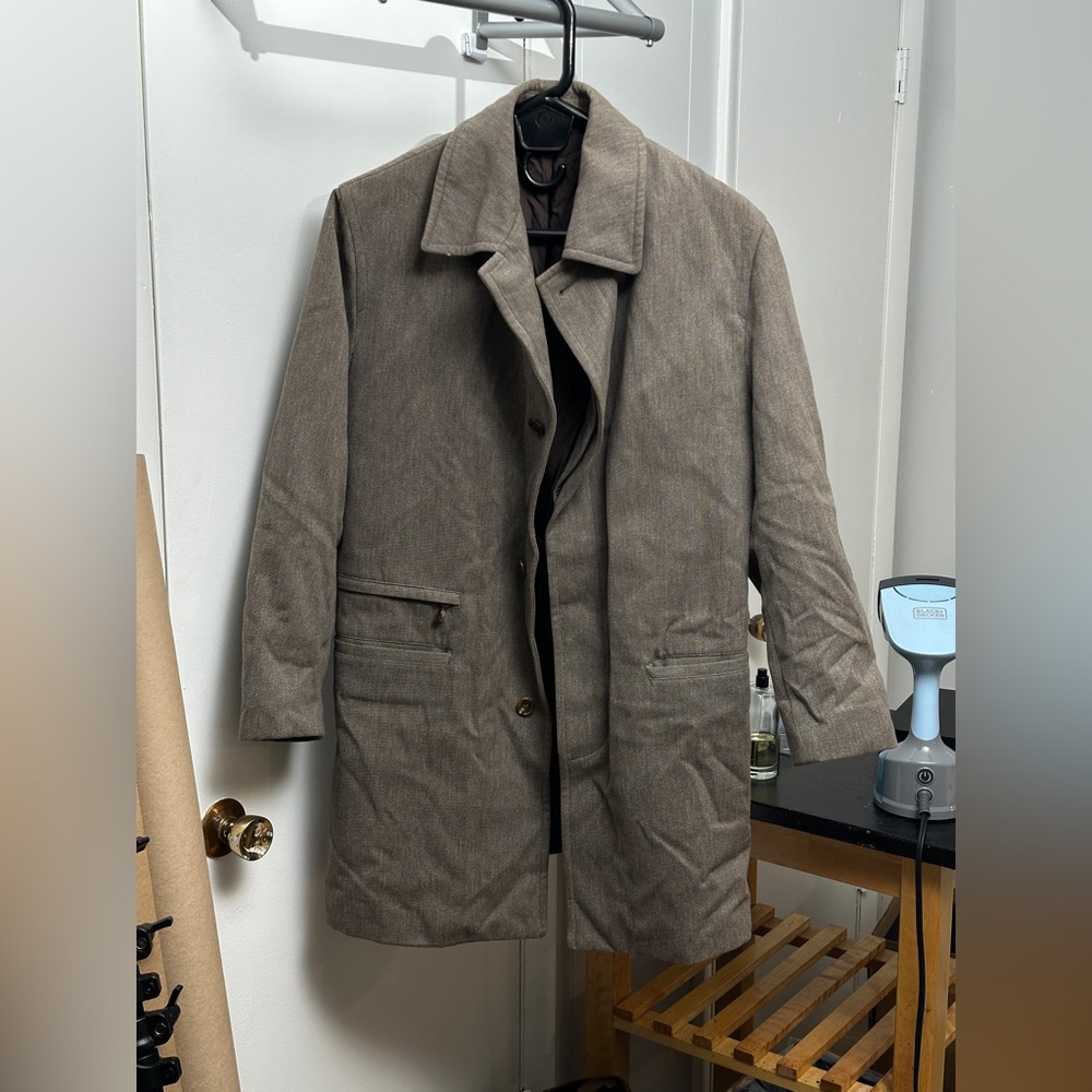 Brioni cotton cashmere insulated coat
